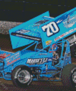 Blue Sprint Car Diamond Paintings