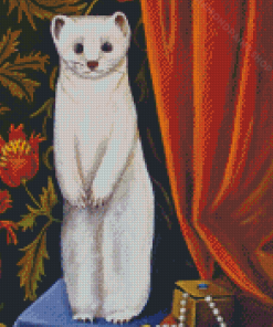 Adorable White Mink Diamond Paintings