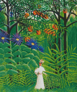 Woman In Orange Grove Diamond Paintings