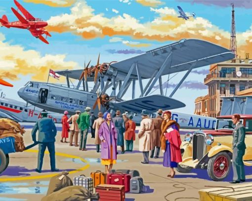 Airport Scenery Diamond Paintings