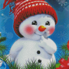 Baby Snowman Diamond Paintings