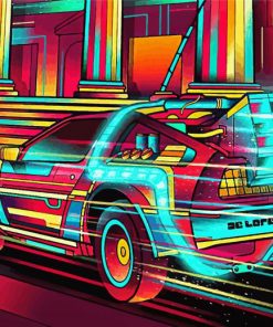 Back To The Future Car Diamond Paintings