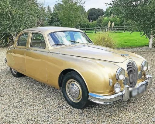 Beige Jaguar Mark 1 Diamond Paintings