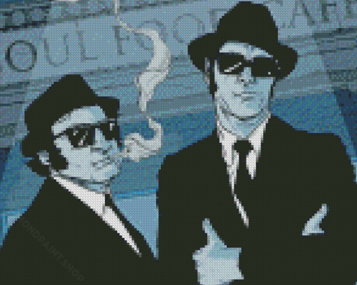 Blues Brothers Art Illustration Diamond Paintings