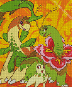 Chikorita Pokemon Anime Diamond Paintings