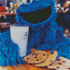 Cookie Monster Illustration Diamond Paintings