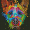 Dog Face Splatter Diamond Paintings