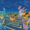 Eeveelution Pokemon Anime Diamond Paintings