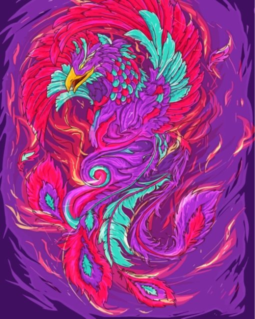 Fantasy Colorful Phoenix Bird Diamond Painting