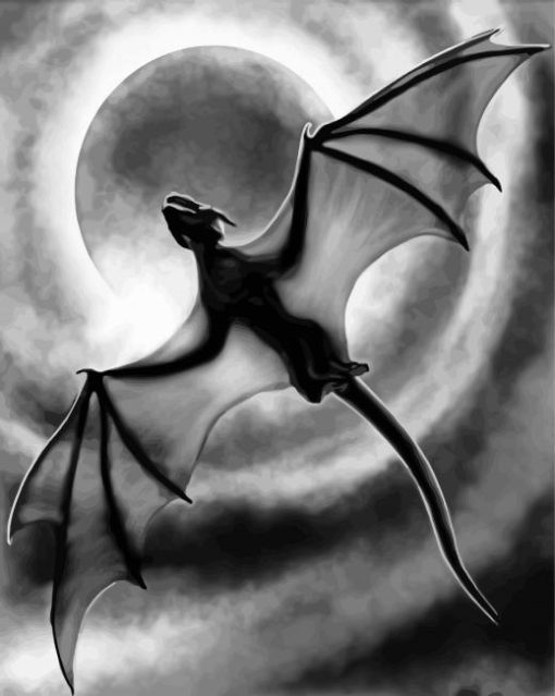 Flying Dragons Silhouette Art Diamond Paintings