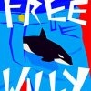 Free Willy Art Illustration Diamond Paintings