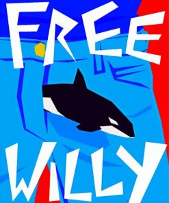 Free Willy Art Illustration Diamond Paintings