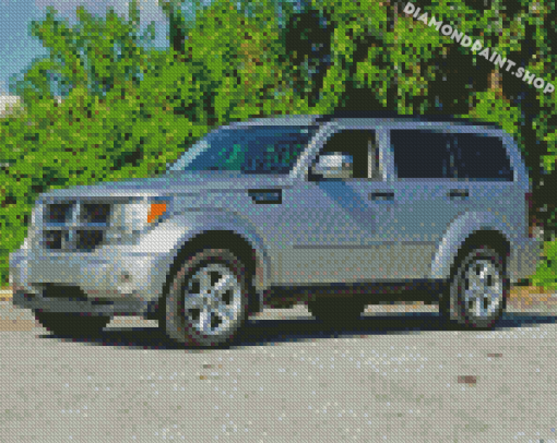 Grey Dodge nitro car diamond painting