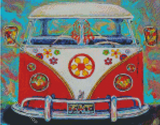 Hippie Van Car Diamond Paintings