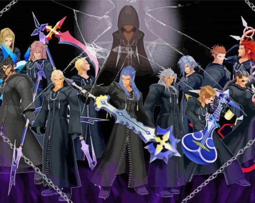 Kingdom Hearts Organization 13 Characters Diamond Paintings