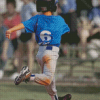 Little Boy Playing Baseball Diamond Paintings