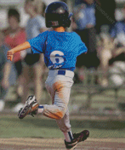 Little Boy Playing Baseball Diamond Paintings