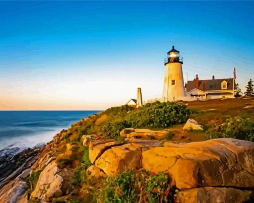 Maine Pemaquid Point Light Diamond Paintings