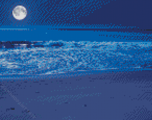 Moon And Ocean Diamond Painting