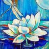 Moon Lily And Dragonfly Art Diamond Paintings