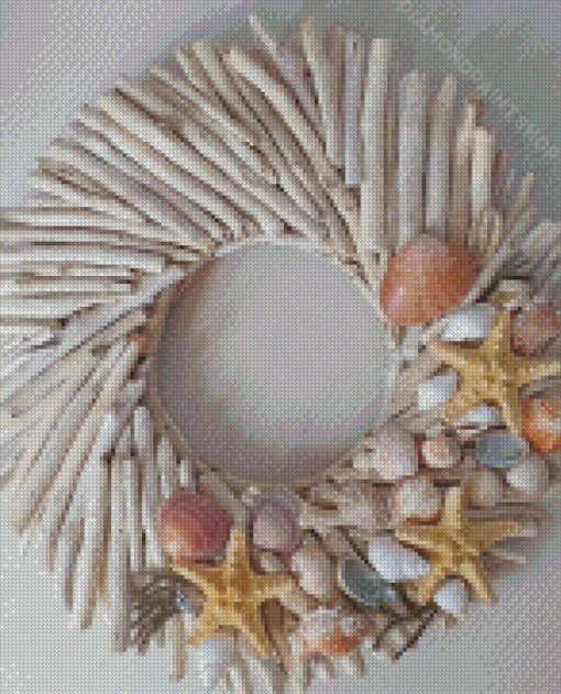 Ocean Wreath With Shells Diamond Paintings