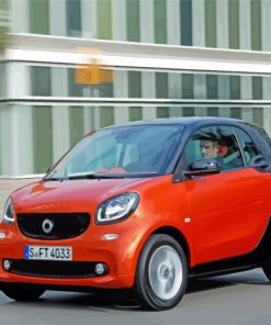 Orange Smart Fortwo Diamond Paintings