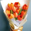 Orange Tulips Flowers Diamond Paintings