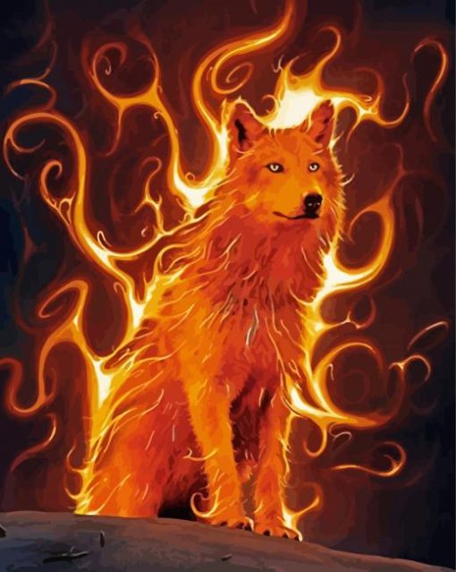 Phoenix Wolf Diamond Paintings