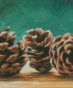 Pine Cones Art Diamond Paintings