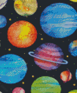 Planets And Stars Diamond Paintings