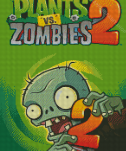 Plants Vs Zombies Video Game Diamond Paintings