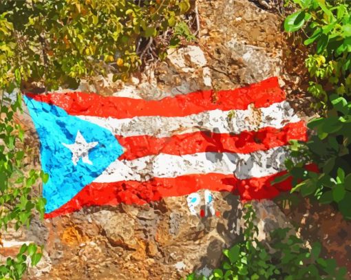 Puerto Rico Flag Diamond Paintings