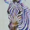 Purple Zebra Head Diamond Paintings