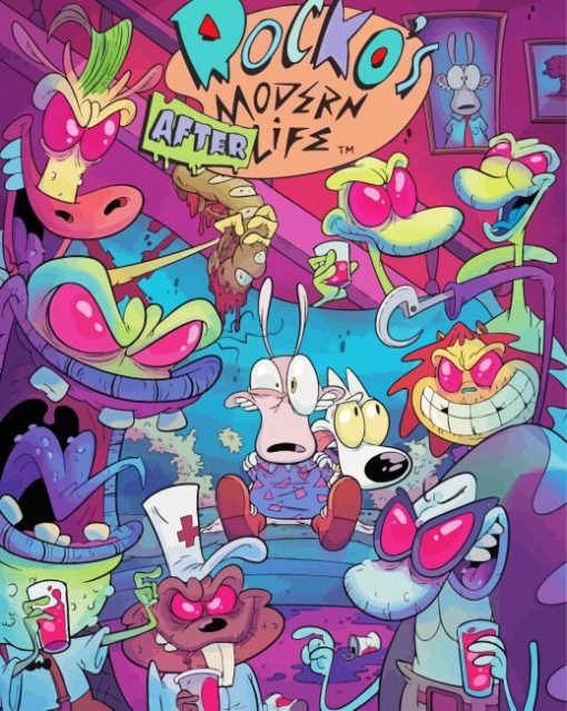 Rockos Modern Life Animation Poster Diamond Paintings