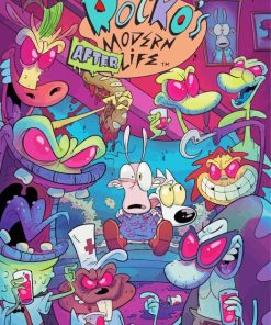 Rockos Modern Life Animation Poster Diamond Paintings