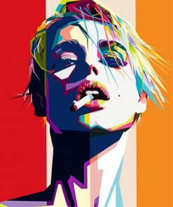 Smoking Woman Pop Art Diamond Paintings