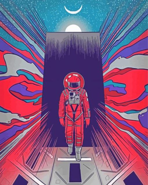 Space Odyssey Illustration Poster Diamond Paintings