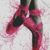 Splash Pink Pointe Shoes Diamond Paintings