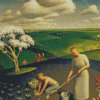 Spring In The Country Grant Wood Diamond Paintings