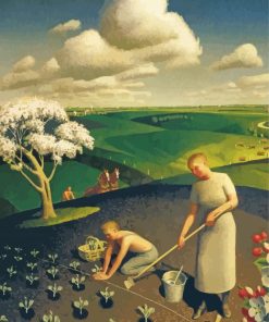 Spring In The Country Grant Wood Diamond Paintings