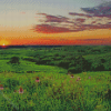 Sunset At Flint Hills Diamond Paintings