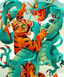 Tiger And Dragon Diamond Paintings