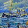 Trawler In Stom Diamond Paintings