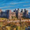 Welsh Castle Caernarfon Diamond Paintings