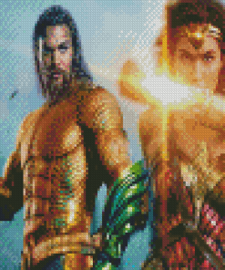 Wonder Woman And Aquaman Diamond Paintings