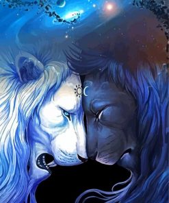 Yin Yang Lion Artwork Diamond Paintings