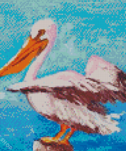 Abstract Pelican Bird Diamond Paintings