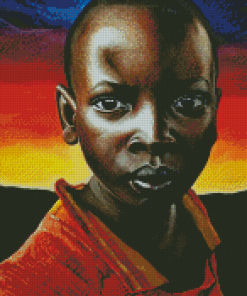 Aesthetic African Child Diamond Paintings