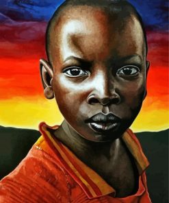 Aesthetic African Child Diamond Paintings