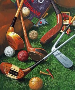 Aesthetic Golf Bag Art Illustration Diamond Paintings